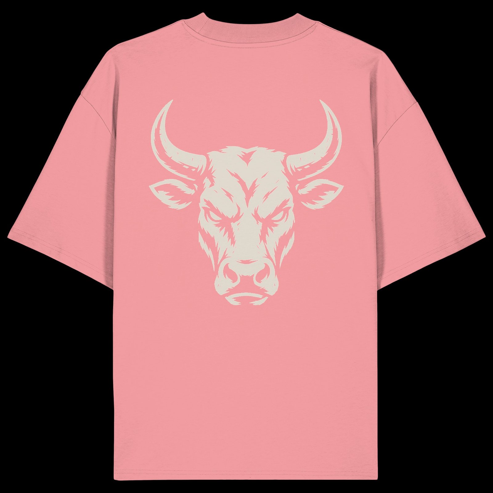 Shirt knallpink Rücken: TECHNO BULL