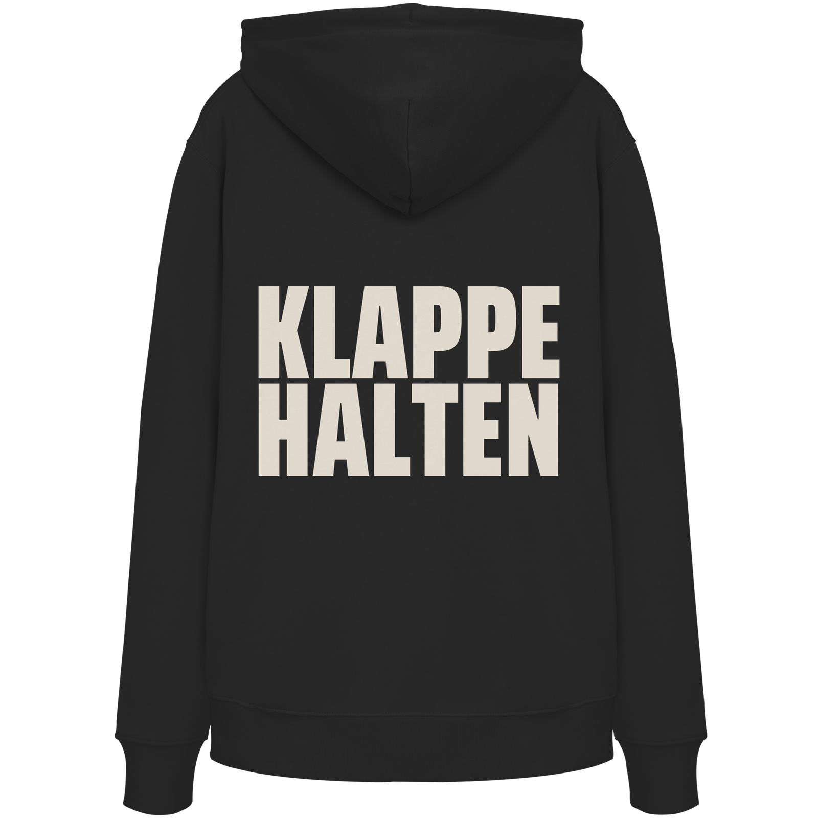 Hoodie Rücken: KLAPPE HALTEN